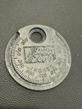 Vintage AutoZone 2101 Brass Spark Plug Gap Points Gauge Taper Tool Mechanic 1.5"