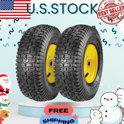 #ad 13x5.00 6 Lawn Mower Tires with Rim Pneumatic Tires with Tube 3quot; Centered Hub $53.99