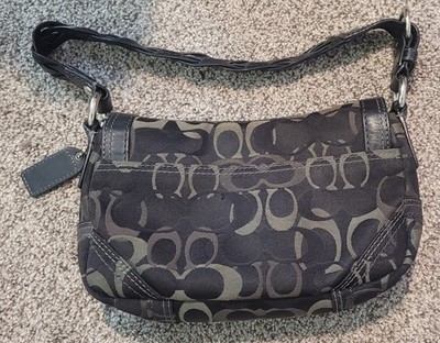 Vintage Y2K Coach Soho Flap Bag #10992 – Black/Grey- Braided Strap