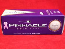 Nine 9-PINNACLE 1 Gold Lady Soft Feel Golf Balls-White w/Pink Ribbon-3 Packs NEW