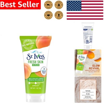 Fresh Skin Apricot Facial Scrub Travel 1 Oz Exfoliating Natural Walnut Shell
