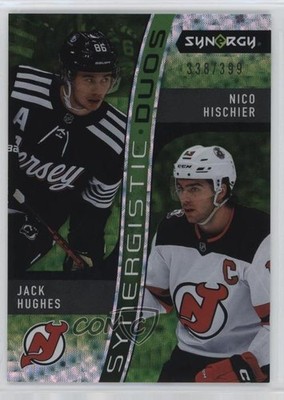 2023 Synergy Synergistic Duos Star-Star Green /399 Jack Hughes Nico Hischier sq1
