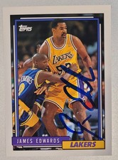 1992-93 Topps - James Edwards #374 AUTO SIGNED