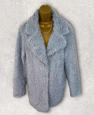 Red Herring Baby Blue Soft Furry Jacket/coat  Uk 12 Us 8 Eu 40
