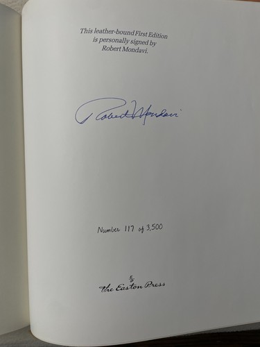 Seasons of the Vineyard Signed Numbered First Edition # 117 of 3500 R. Mondavi - Picture 2 of 7