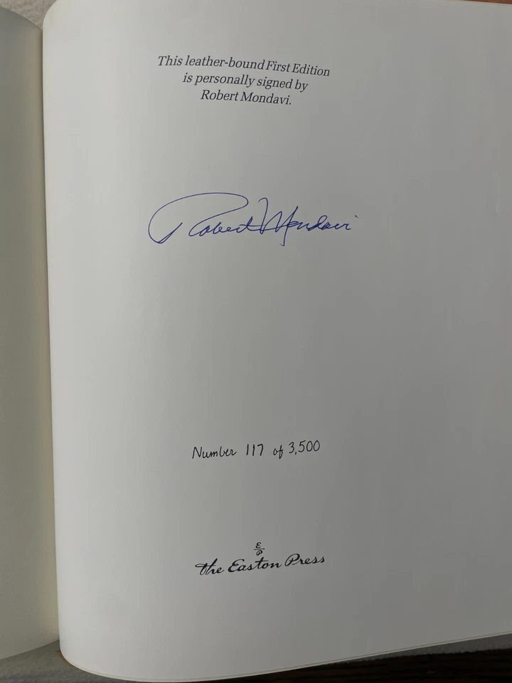 Seasons of the Vineyard Signed Numbered First Edition # 117 of 3500 R. Mondavi - Image 2 of 4