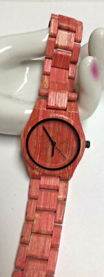 BEWELL Orange Wooden Watch