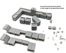 HO Scale Kitchen Cabinets Lot Refrigerator Si...