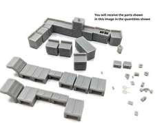 HO Scale Kitchen Cabinets Lot Refrigerator Sink Toaster Microwave Blender