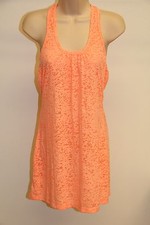 New Miken Swim Swimsuit Cover Up Size M Sleeveless Cantaloupe