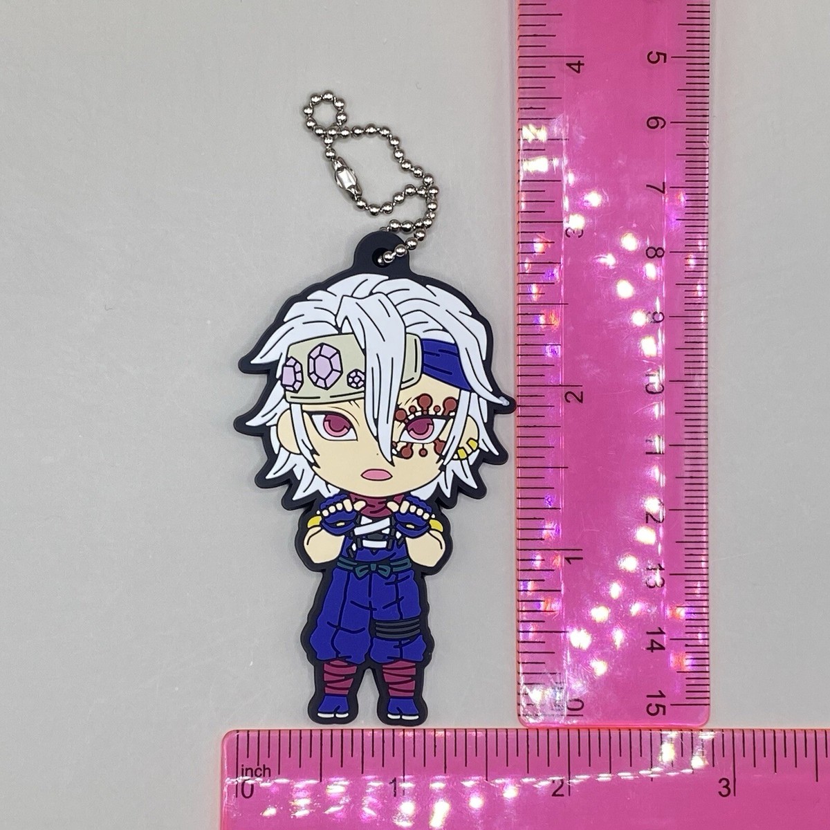 Tengen Uzui Cool Demon Slayer Kimetsu no Yaiba Rubber Keychain