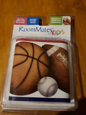 Roommates for Kids Peel Stick Decals Wall Decor Sports Football Baseball Soccer