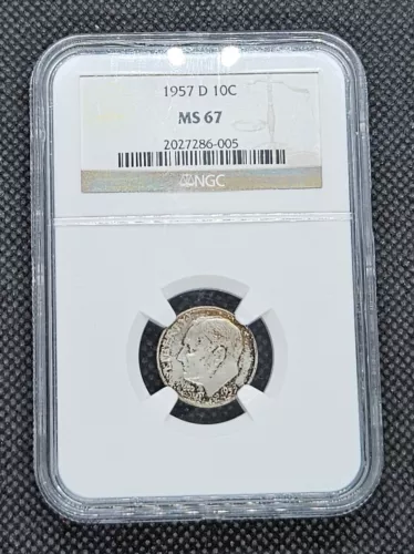 1957-D Roosevelt Dime | NGC MS67 | Nice Toning