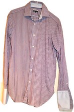 Jaeger London Smart Striped Tailored Fit Business Shirt UK 15" EU 38