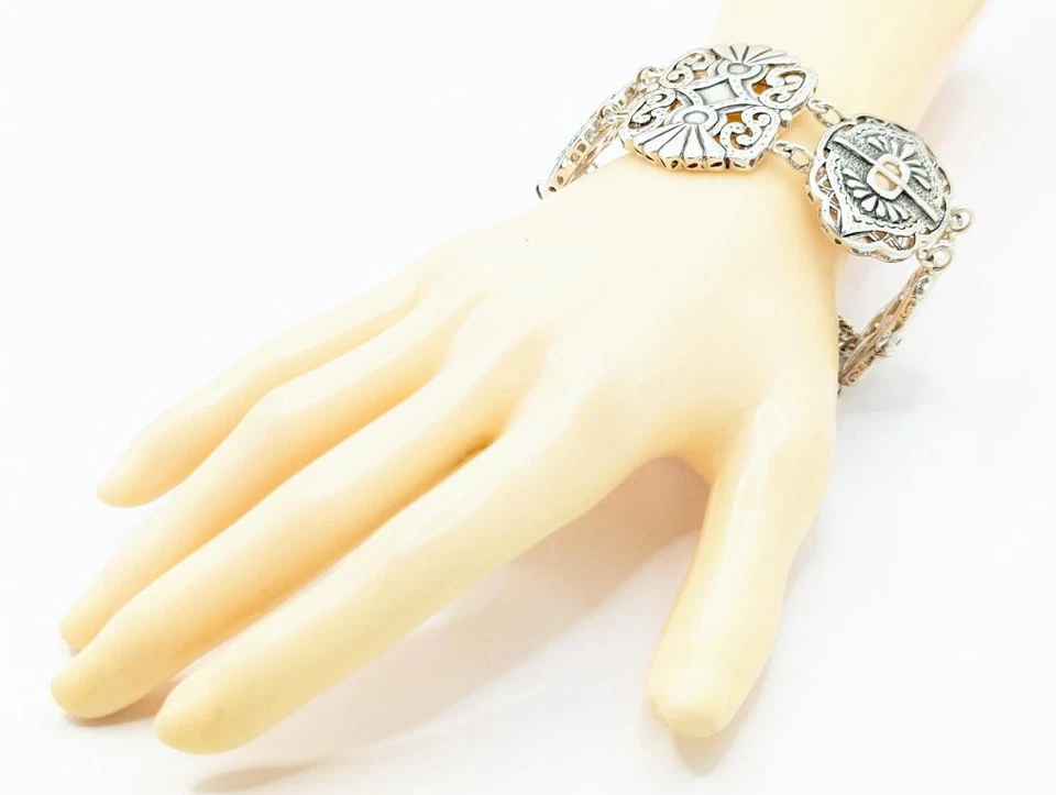 7" Silpada Storybook B2907 Fashion Bracelet 925 Sterling Silver 48.9g Safety - Image 2 of 4