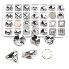 Wholesal Clear Color Different Shape and Size Sew on Rhinestones DIY Sewing Bead