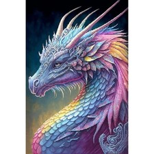 Bead Embroidery Kit Dragon DIY Needlepont kit Beads stitching Tela Artis