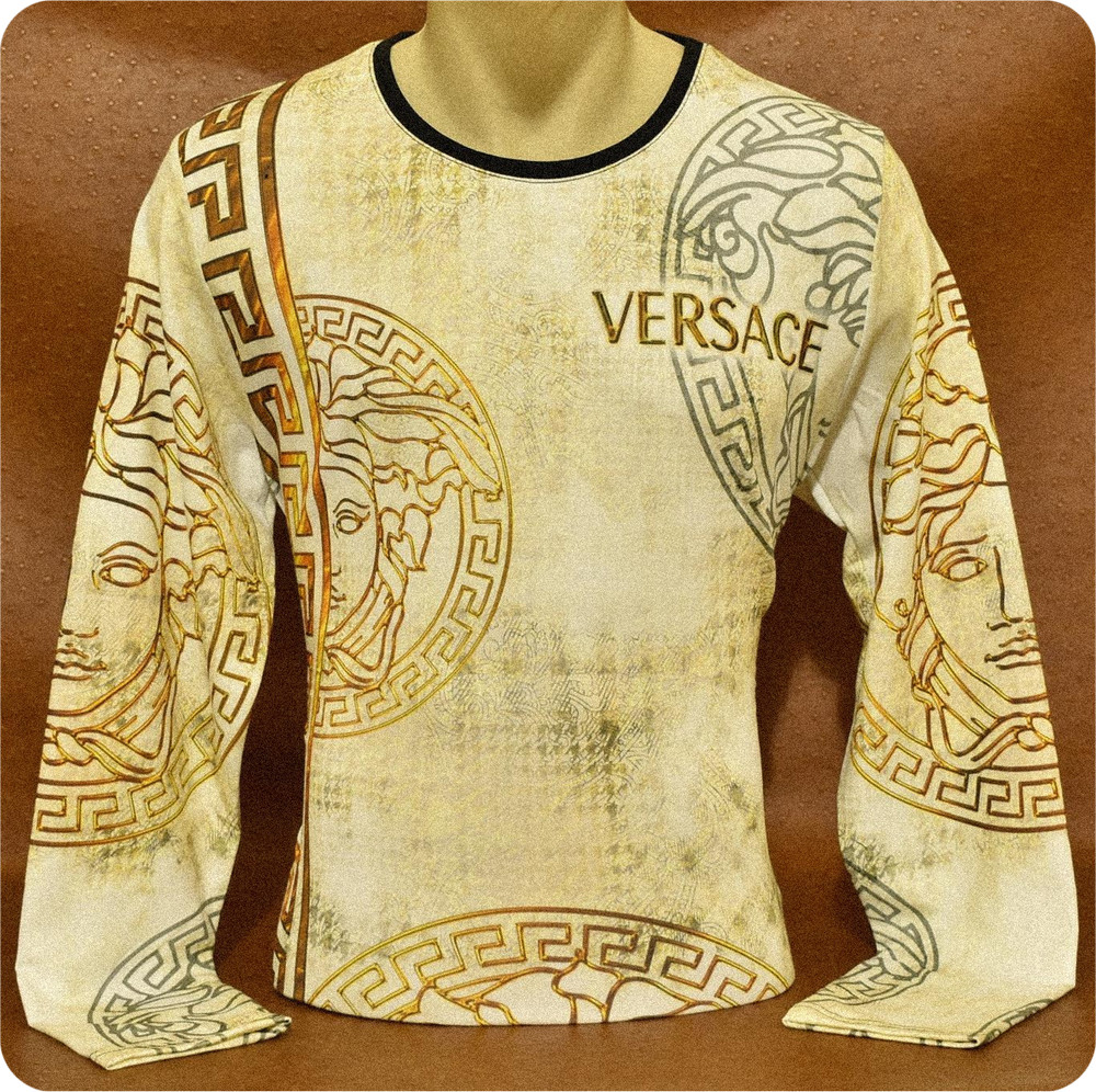 Men's VERSACE GOLD Sweat Shirt American Slim All Sizes Long Sleeve