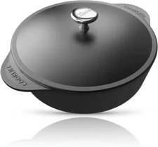 COOKLIFE 5.5 Qt Cast Iron Dutch Oven – Lightweight, Pre-Seasoned - NIB