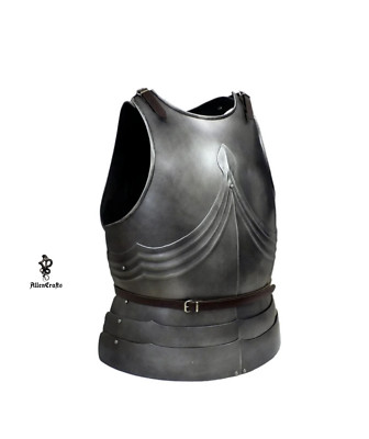 Medieval Steel Armor Larp Gothic Cuirass Knight Breastplate Front & Back Cosplay