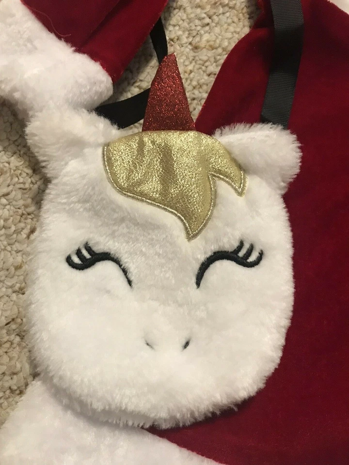 Vestido de Navidad Rosa y Violeta Niñas 2t Rojo Con Cartera Unicornio Foto 2 de 4