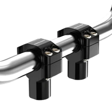 1 1/4" Bar Black Risers Kit for Harley Road King FLHR Softail Custom Deuce FLSTC