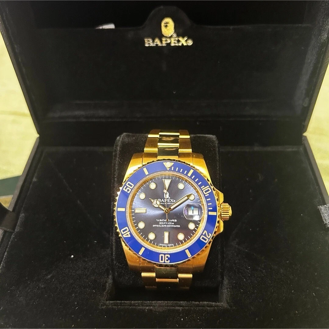 A BATHING APE (BAPE) Orologio Uomo ABATHING APE CLASSICO TIPO 1 BAPEX Blu Oro