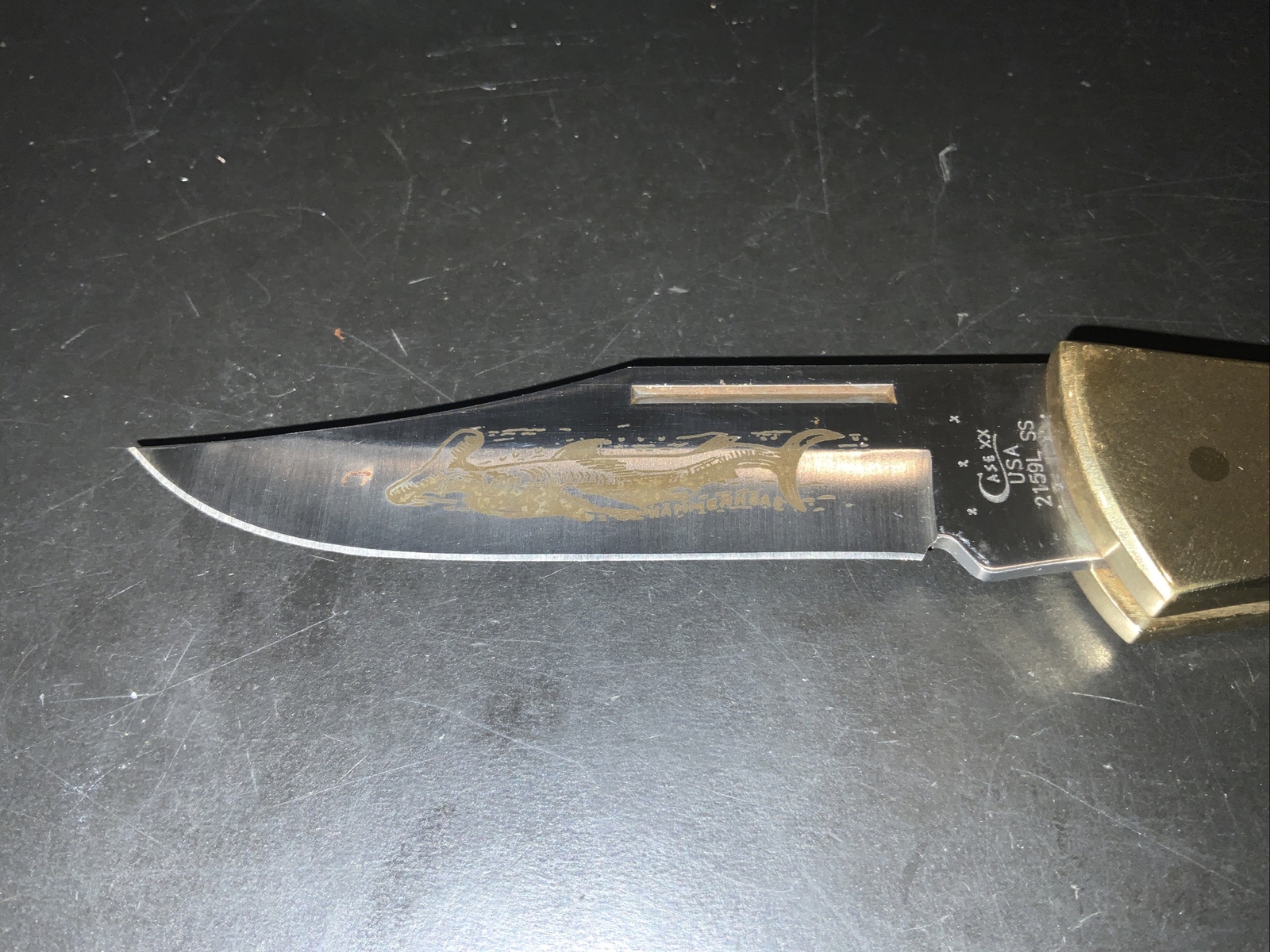 2014 Case XX 2159L SS Hammerhead Lock Back Pocket Knife W/ Pouch New In