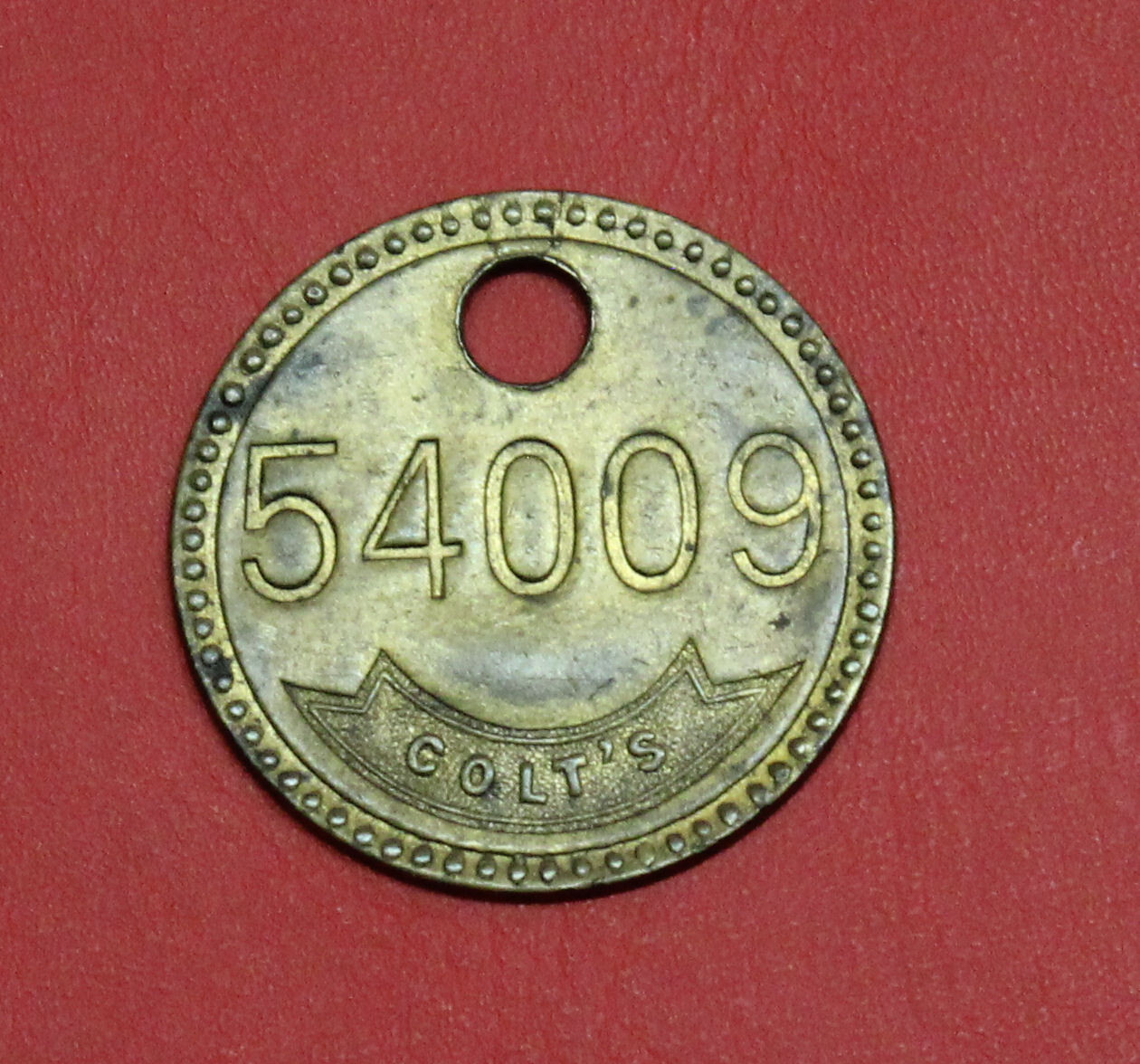 Colt Firearms Factory Tool Tag Very Rare