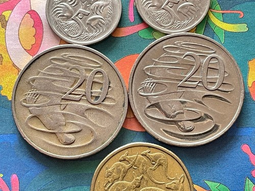 x5 Collectors Australian Coins Five and Twenty Cents One Dollar - Picture 9 of 11