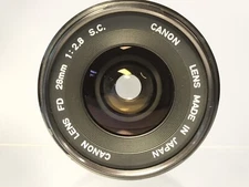Canon FD 28mm f/2.8 S.C. SC Wide Angle MF Prime Lens FD from Japan - Top Mint