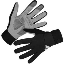 Image of Endura Windchill Full Finger Cycling Gloves Black Windproof Padded Reflective