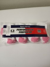   12 Pair Toddler Girl Pink Performance Brand Ankle Socks 2T-4T LQQK  