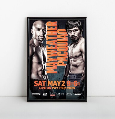 Floyd Mayweather vs Manny Pacquiao Poster | Framed | Boxing | NEW