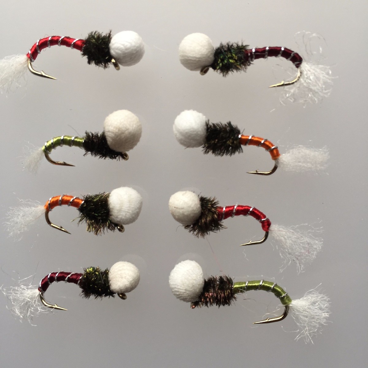 Mouche Pêche Holographique Buzzers Static-Green 8 Pack Taille 10 #31