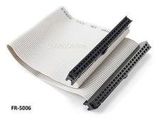6 inch 50-Pin 2x25-Pin 2.54-Pitch Female 50-Wire IDC Flat Ribbon Cable, FR-5006