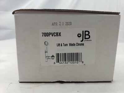 J.P. Products PVC Piping Lift & Turn Plastic Drain Waste Overflow Kit Chrome A16