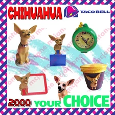 Taco Bell 2000 CHIHUAHUA Mexican DOG Mascot YO QUIERO Gidget YOUR Toy CHOICE