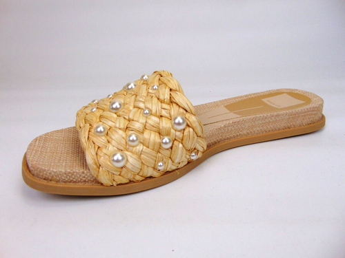 Dolce Vita Pearl Raffia Low Casual Slide Sandals, Women's Size 10.0 Med, - Picture 9 of 13