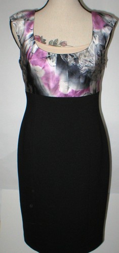New Designer Elie Tahari Silk Elastane Dress Little Black Womens Purple 6 LBD New Designer Elie Tahari Silk Elastane Dress Little Black Womens Purple 6 LBD