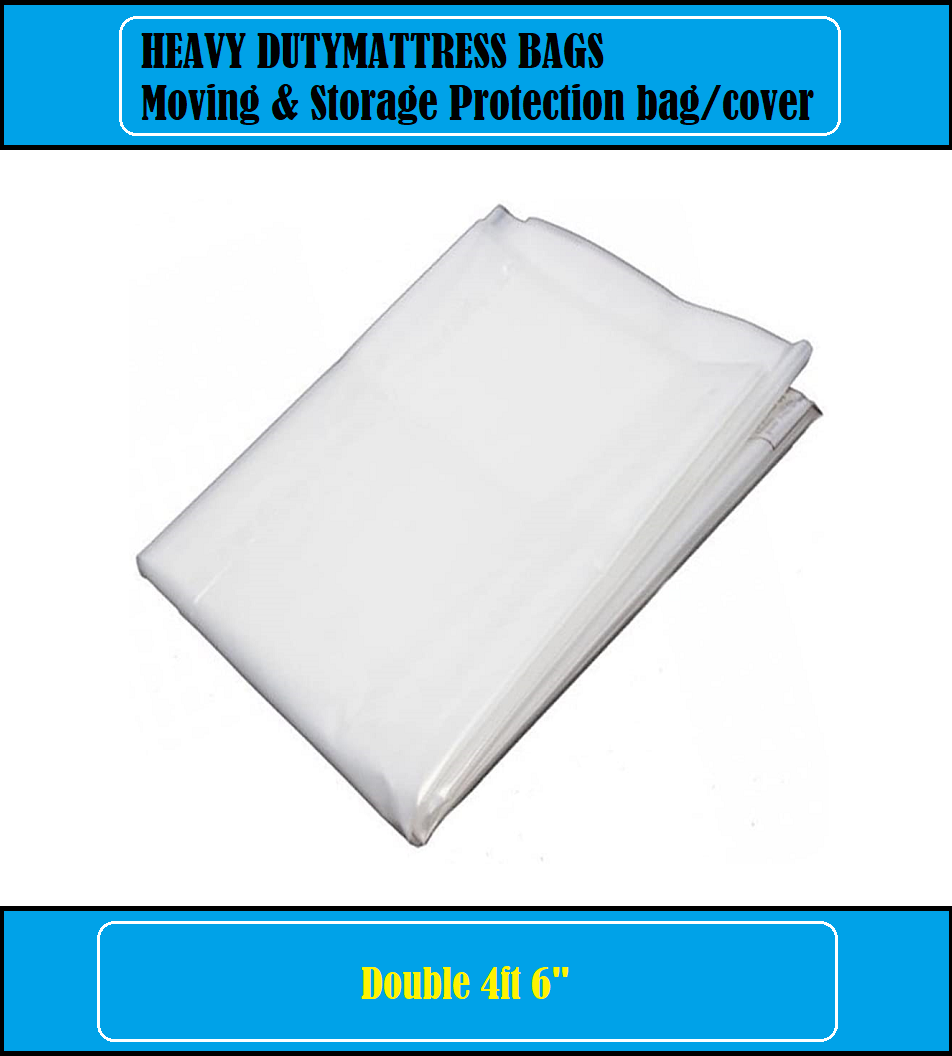 Heavy Duty Bags For Double Mattress Removal Moving Storage Polythene Thick Cover