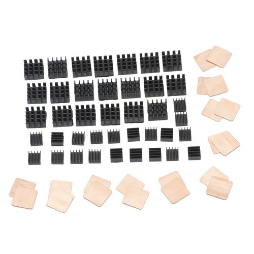 60pcs Aluminum Heatsink Cooler 8810 Thermal Conductive Adhesive Tape Mini Coo.