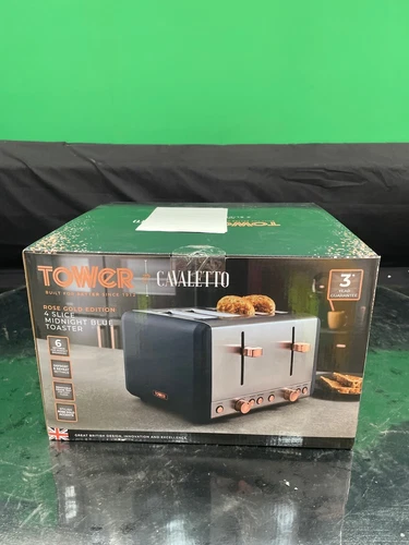 Tower Cavaletto 4 Slice Toaster - Blue T20051MNB #LA53358