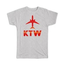 Gift T-Shirt : Poland Katowice Airport KTW Travel Airline Pilot AIRPORT