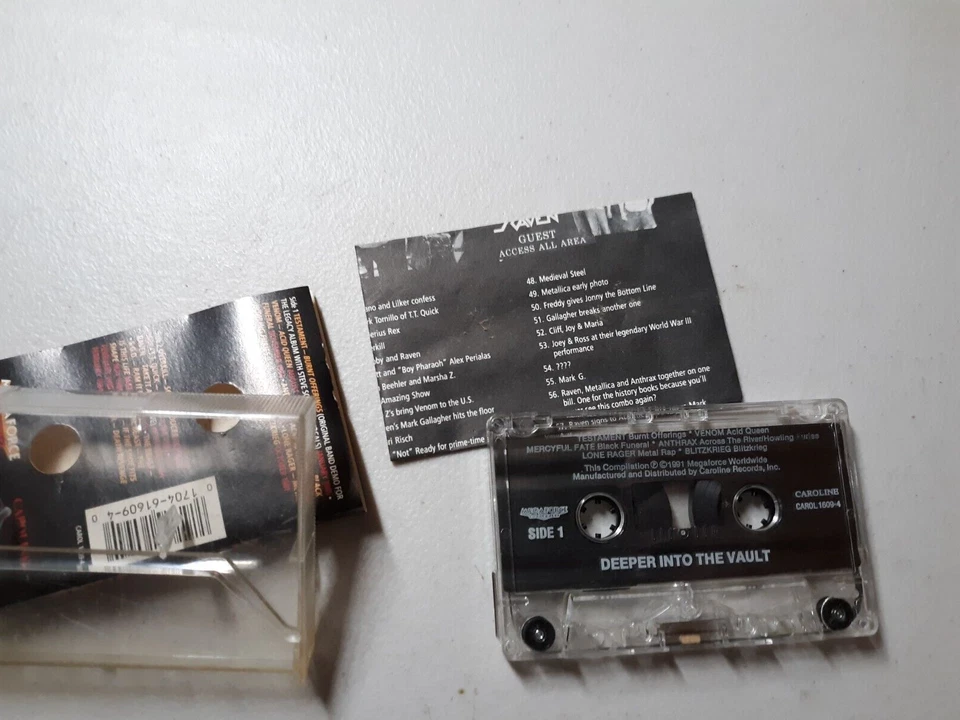 Deeper Into the Vault - Megaforce Records Compilation Complete Cassette Tape - Image 3 of 4