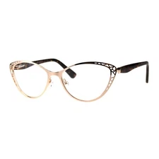 Women's Reading Glasses Magnified Readers Cat Eye Frame Spring Hinge