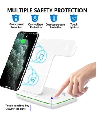 3in1 Wireless Charging Station Charger Dock Pad for iPhone13/Pro/Max/Watch Stand