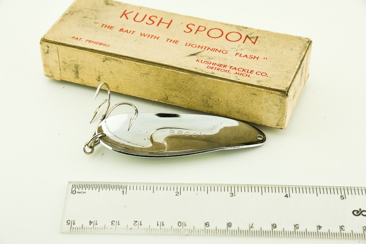 Vintage Kush Spoon Spinner SLab Minnow Antique Fishing Lure in Box JJ55 eBay