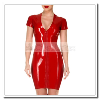 red latex midi dress Dariah Latex Midi Dress - Red