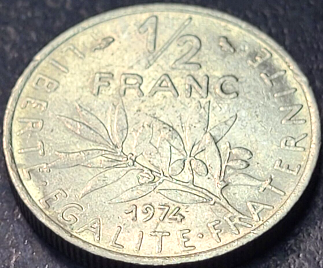 フランス旧貨幣　フラン セット バラ売り可 France Franc 1974 France 1/2 Franc KM# 931.1 US SELLER COMBINED SHIPPING REFUND
